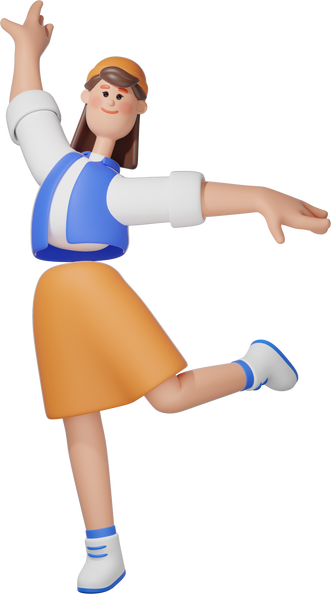 Women with Dancing 3D character